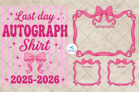 2 Sided Last Day of School Autograph PNG: A Designer's Take on the Coquette Keepsake