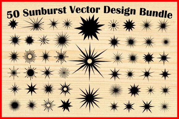 50 Sunburst Vector Design Bundle: A Complete Toolkit for Bold Graphics