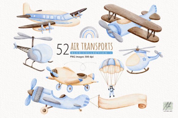 Blue Air Transport Clipart: A Designer's Guide