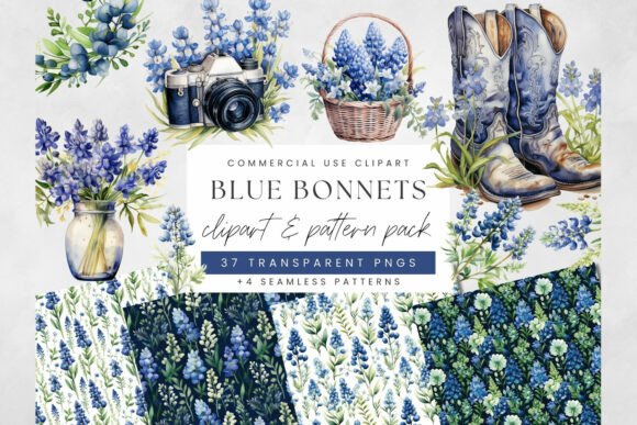 Bluebonnets Watercolor Clipart PNG: A Designer's Field Guide