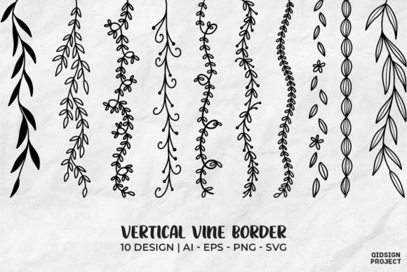Elevate Your Projects with 10 Vertical Vine Border Designs