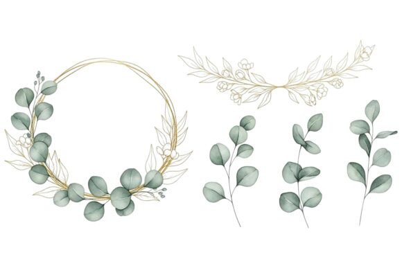 Elevate Your Projects with a Gold Eucalyptus Wreath