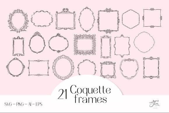 Elevate Your Projects with Coquette Frames SVG Wedding Frame SVG