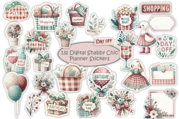 Embrace Whimsy: A Deep Dive into Shabby Chic Planner Stickers