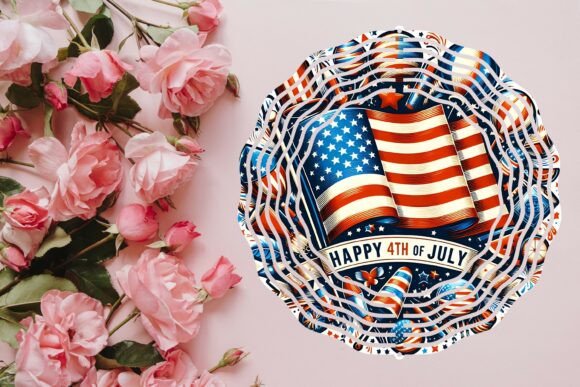Happy 4th of July Wind Spinner Png: A Dynamic Design Asset