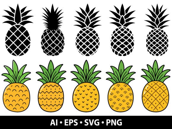 Pineapple SVG Bundle: Your Go-To for Tropical Flair