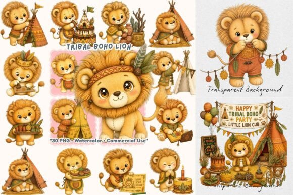 Tribal Boho Lion Cub Watercolor: A Designer's Review