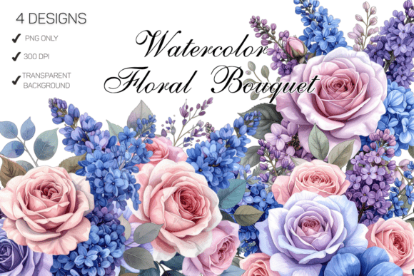 Watercolor Floral Bouquet Wedding: A Design Asset for Romance