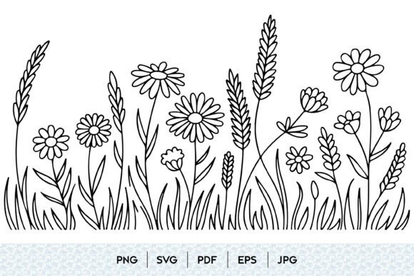 Wildflower Meadow Line Art: A Breath of Fresh Air for Your Designs